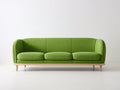 3 Sitzer Sofa Stoff gepolstert 220x88x82 cm - Grün - modernes Design mit drei Sitzpolstern