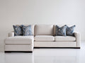 Ecksofa Stoff gepolstert 250x160x85 cm - Beige - modernes Design mit Chaiselongue