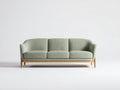 3 Sitzer Sofa mit 3 Sitzpolstern 205x86x78 cm - Salbeigrün-Natur - modernes skandinavisches Design