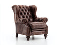 Ledersessel Lederoptik ca. 90x95x110 cm - Dunkelbraun - Klassisches Chesterfield Design mit Ohrlehne
